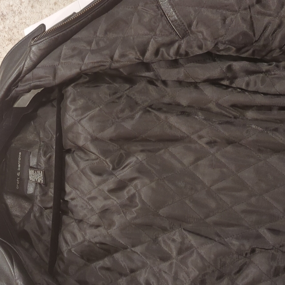 Men's XLT Black Leather Bomber Jacket - Picture 7 of 8